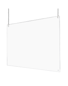 Pacesetter 31.5" H Hanging Clear Acrylic Plexiglass Sneeze Guard