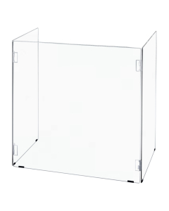 Pacesetter 22" W x 22" H Freestanding Clear Acrylic Plexiglass Sneeze Guard for Student Desks