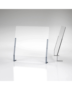 setter Slanted Freestanding Clear Acrylic Plexiglass Sneeze Guard (36" W x 31.5" H; Sold Individually)