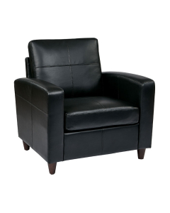 Office Star SL2811 Eco-Leather Club Chair (Shown in Black)