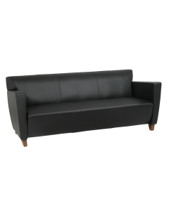 Office Star Leather Wood Sofa