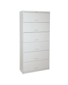 Datum Stak-N-Lok 100 Series 6-Shelf 36" Wide Lateral File Cabinet, Legal (Shown in Light Grey)