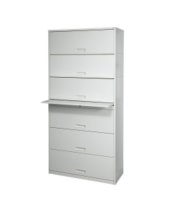 Datum Stak-N-Lok 200 Series 6-Shelf 36" Wide Lateral File Cabinet, Legal (Shown in Light Grey)