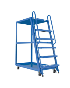 Vestil Spring Loaded 1000 lb Load Steel Hi-Frame Stock Picker With Ladder