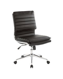 Office Star Pro-Line II Pro X996 Armless Faux Leather Mid-Back Manager Chair (Shown in Black)