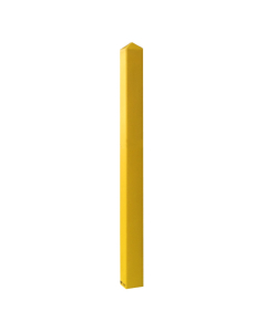 IdealShield 4" Square LDPE Bollard Cover Post Protector 42" H, Yellow