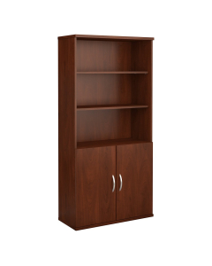 Bush Business Furniture Series C 36" W 5-Shelf Bookcase with Doors (Shown in Hansen Cherry)