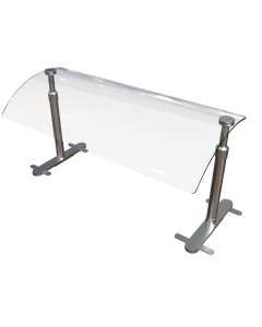 ADM EP950 Portable Buffet Sneeze Guard with Acrylic Shield, Stainless Steel 