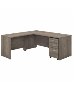 Bush Furniture Studio C 72" W L-Shaped Desk and 3-Drawer Mobile Pedestal