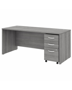 Bush Furniture Studio C 72" W x 30" D Office Desk with Mobile File Cabinet (Shown in Grey)