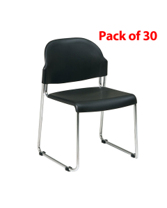 Office Star Work Smart 30-Pack Plastic Stacking Chair (Shown in Black)