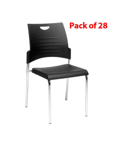 Office Star 28-Pack Straight Leg Plastic Stacking Chair