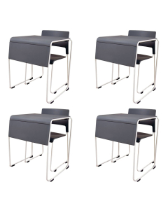 Luxor Stackable Student Desk and Chair, 4-Pack