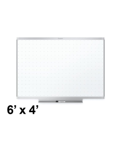 Quartet Prestige 2 Total Erase 6' x 4' Aluminum Frame Melamine Whiteboard