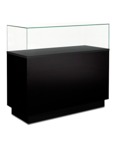 Tecno 400 Museum Display Case, 48" W x 20" D x 48" H, Black