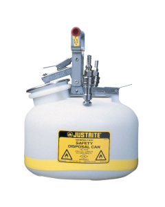 Justrite TF12752 Polyethylene 2 Gallon Disposal Safety Can, 3/8" Stainless Steel Fitting