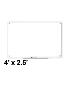Quartet IQ Total Erase 4 ft. x 2.5 ft. Clear Frame Melamine Whiteboard