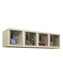 Hallowell 4-Wide Safety-View DigiTech Electronic Combination Box Locker 48" W x 18" D x 14.75" H, Tan