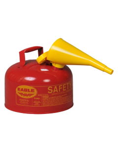 Eagle Type I 2.5 Gallon Galvanized Steel Metal Safety Can with Funnel (Shown in Red)