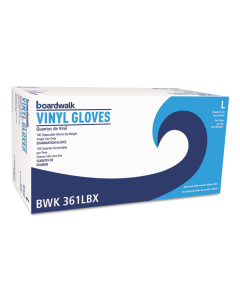 Boardwalk Exam Vinyl Gloves, Clear, Large, 3.6 mil, 1,000/Pack