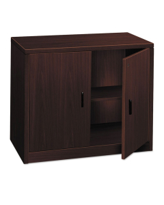 HON 105291NN 36" W x 20" D 2-Drawer Storage Cabinet with Doors, Mahogany
