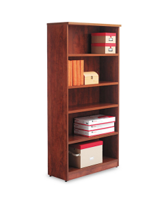 Alera Valencia VA636632 5-Shelf Laminate Bookcase (Shown in Medium Cherry)
