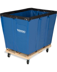 Vergo Industrial 12-Bushel Heavy Duty Vinyl Basket Bulk Box Truck, 600 lb Load