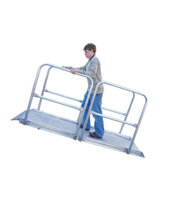 Vestil AWR-A-HR Overlap Aluminum Handrail Walk Ramps