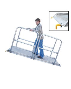 Vestil AWR-B-HR Steel Hook Aluminum Handrail Walk Ramps