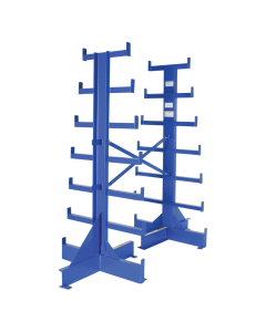 Vestil Steel 7-Level Dual Sided Bar Stock Tree Starter Unit 500 Lb. Capacity Per Arm, Blue