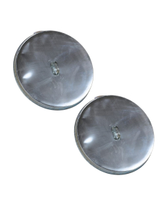 Vestil Galvanized Open Head Drum Cover with Handle 24-1/2" Inside Diameter Silver, Pack of 2