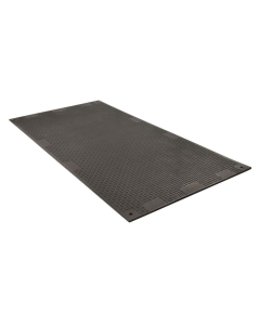 Checkers VersaMAT 4' x 8' Poly Ground Protection Anti-Slip Floor Mat, Black