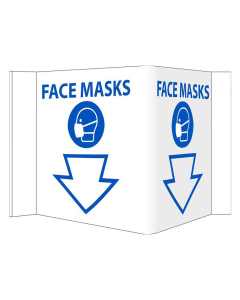 National Marker 6" x 9" Vinyl Face Mask 3-D Safety Sign