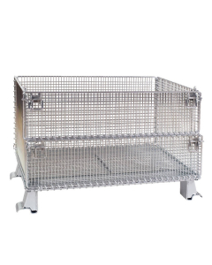 Vestil 1000 to 4000 lb Capacity Steel Wire Mesh Container (VWIRE-32H shown)