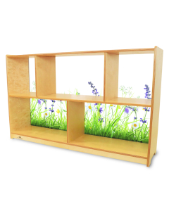 Nature View 30" H Acrylic-Back Classroom Storage Cabinet