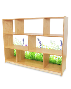 Nature View 36" H Acrylic-Back Classroom Storage Cabinet