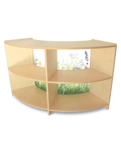 Nature View 24" H Curve-In Acrylic-Back Classroom Storage Cabinet