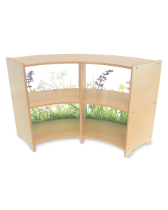 Nature View 24" H Curve-Out Acrylic-Back Classroom Storage Cabinet