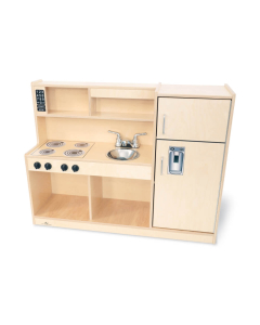 Whitney Brothers Let's Play Toddler Kitchen Combo, Natural