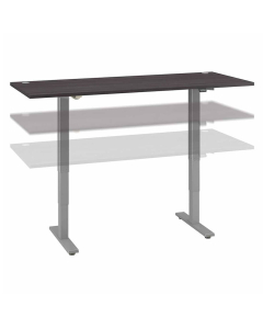 Bush Furniture Cabot 72" W x 30" D Electric Height Adjustable Standing Desk (Shown in Grey)