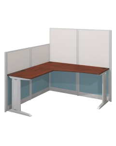 Bush Business Furniture Office-in-an-Hour 65" W L-Shaped Workstation (Shown in Hansen Cherry)