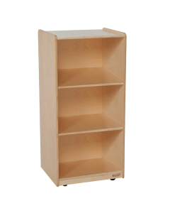 Wood Designs Childrens Classroom Storage 3-Shelf Mobile Bookshelf