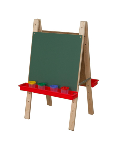 Wood Designs Tot Size Double Chalkboard Easel, Red