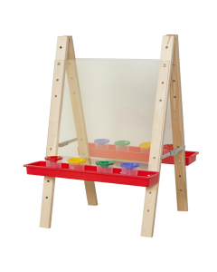 Wood Designs Tot Size Double Sided Acrylic Easel, Red Tray