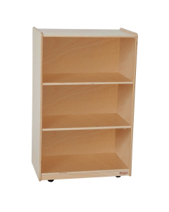 Wood Designs Childrens Classroom Storage 3-Shelf Mobile Shelving Unit