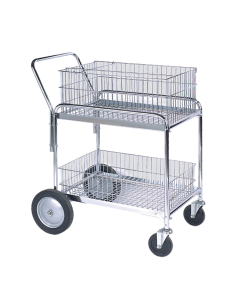 Wesco 200 lb Load 25" x 17.25" Wire Office Cart