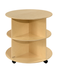 Wood Designs 30" H Circular Mobile Classroom Storage Unit