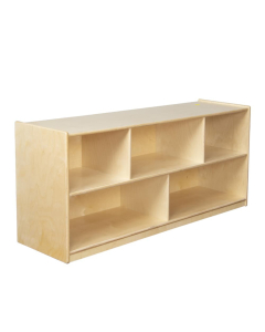 Wood Designs Classroom Mobile 5-Shelf Storage Unit, Birch, 48" W x 15" D