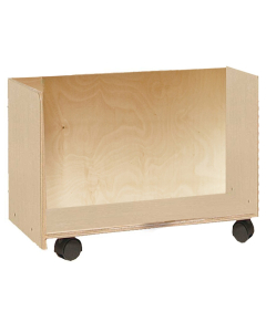 Wood Designs Childrens 3-Side Mobile Block Cart Classroom Storage Unit