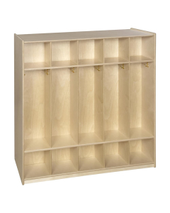 Wood Designs 5 Section Classroom Locker Storage, 49" H x 48" W x 15" D